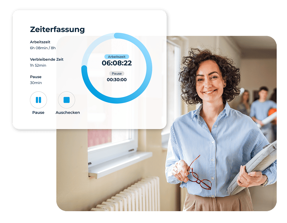 Arbeitszeiterfassung-App für Lehrer Live-Tracking Funktion Zeiterfassung